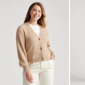 Quince Baby Alpaca-Wool Cropped Cardigan